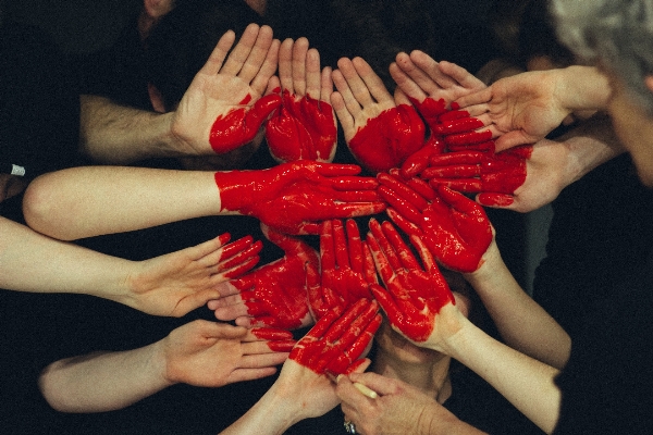 Hand people flower petal Photo