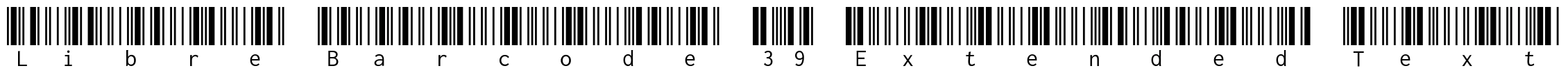 Libre Barcode 39 Extended Text Font