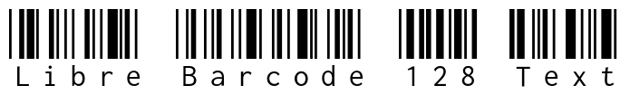 Libre Barcode 128 Text 字体