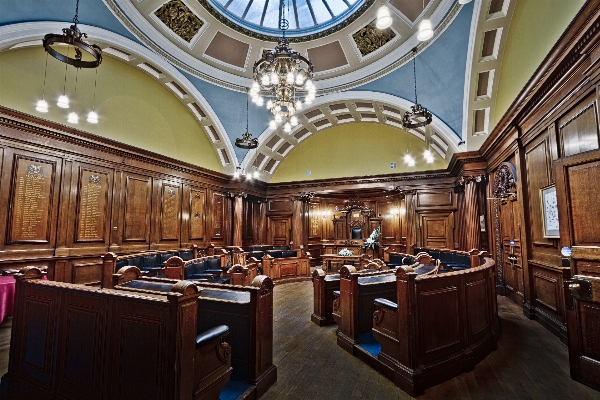 Open architecture auditorium interior Photo