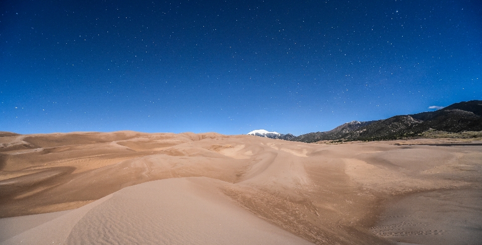 Landschaft sand berg stern