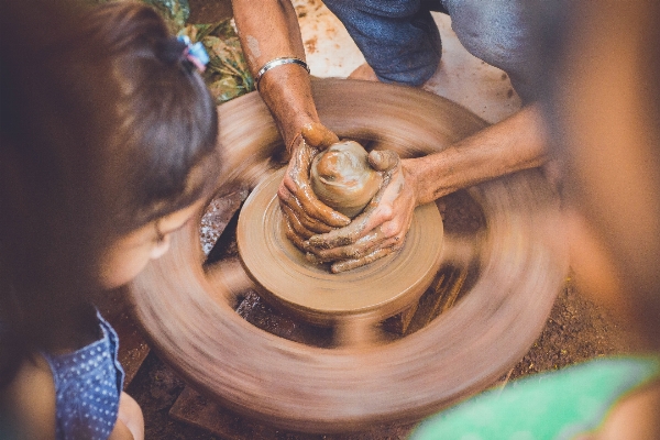 Wheel pottery potters art Photo