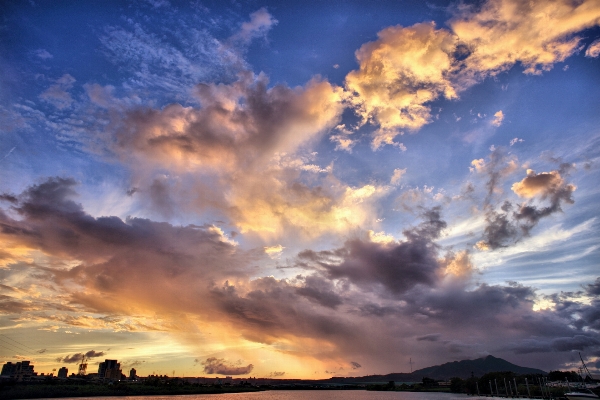 Horizon cloud sky sun Photo