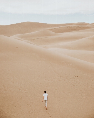 Landscape sand walking desert Photo