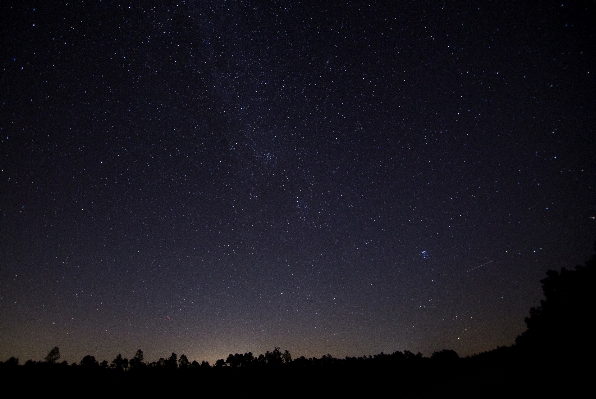 Foto Bayangan hitam langit malam bintang