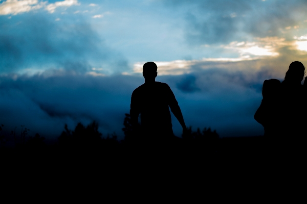 Man horizon silhouette person Photo