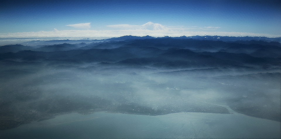 海 海洋 地平线 山