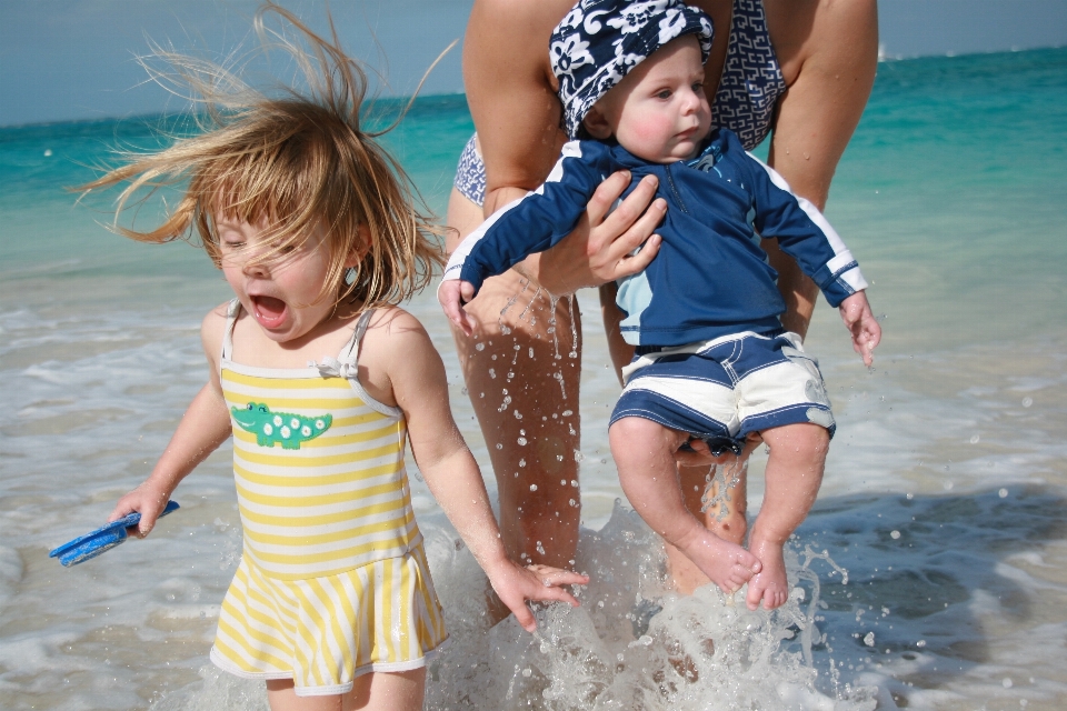 Beach sea sand person