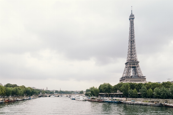 Sea water eiffel tower river Photo