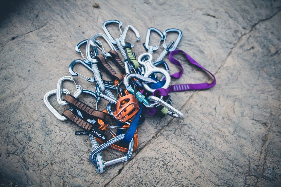 Blue climbing object hook