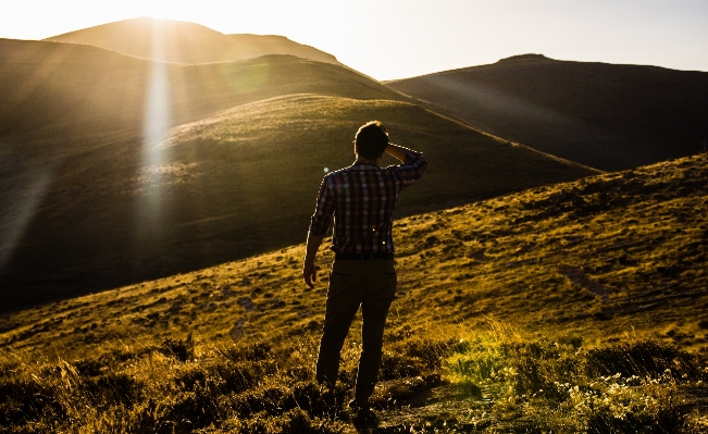 Man landscape nature grass Photo