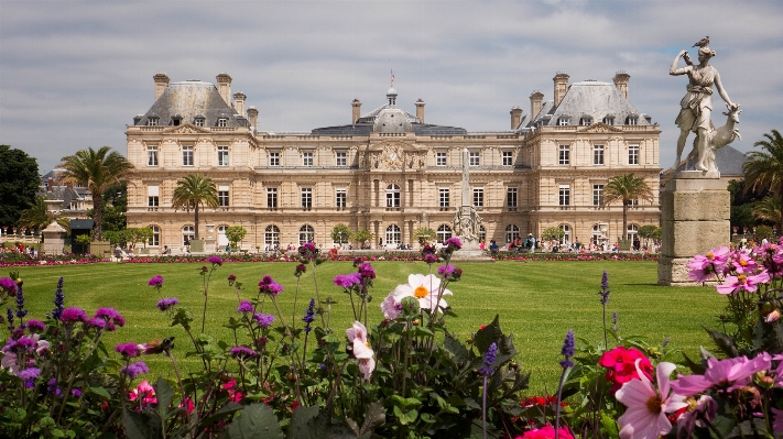 Manor cloudy flower building Photo