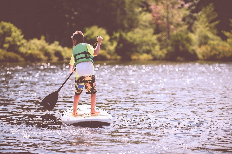 Water board lake paddle