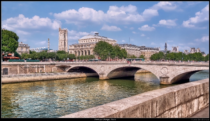 Foto água ponte paris rio