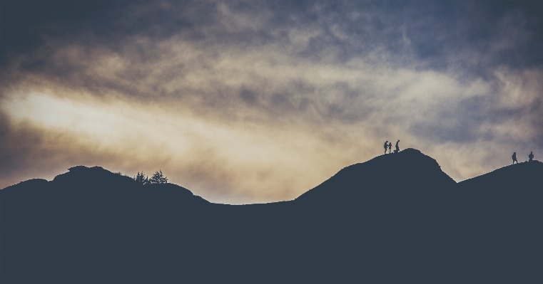 Horizon silhouette mountain light Photo