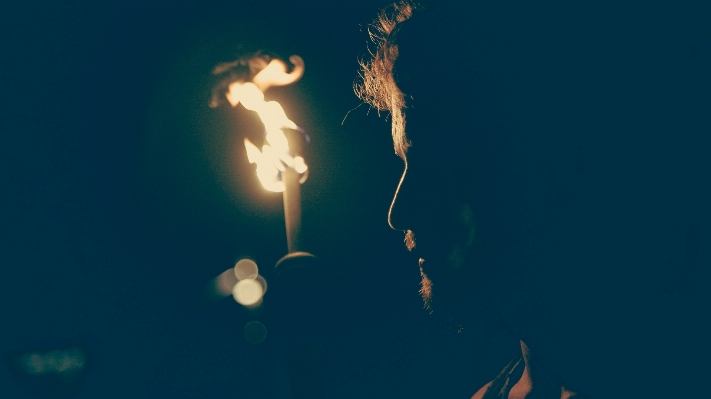 Male guy underwater flame Photo