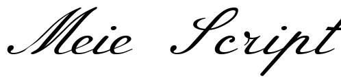 Meie Script Font