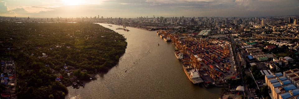 Fotografi kota sungai lanskap