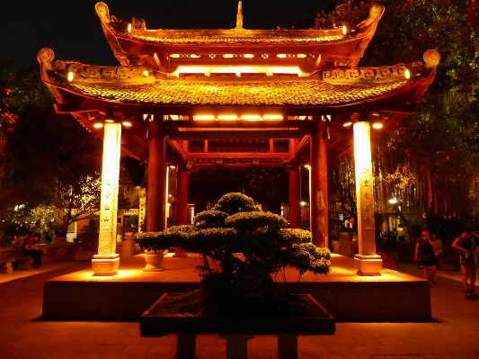 Building night temple shrine Photo