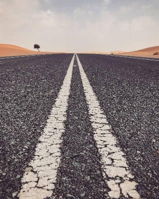 Landscape sand horizon track Photo