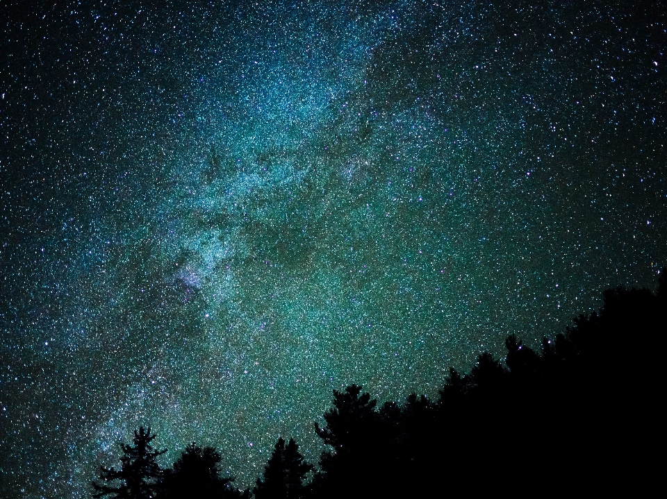 Céu noite estrela via láctea
