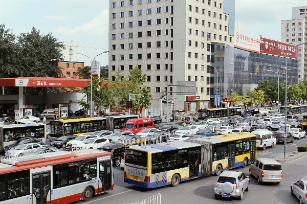 Traffic downtown transport vehicle Photo