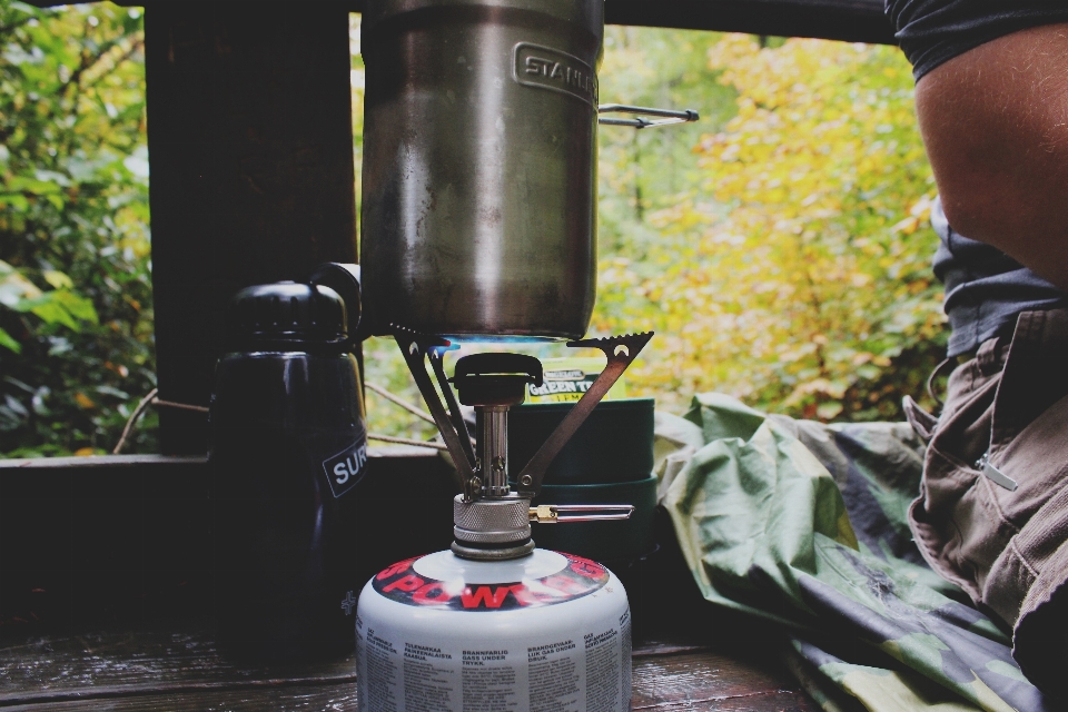 Glas flamme trinken camping