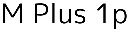 M Plus 1p Font