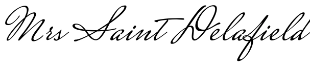 Mrs Saint Delafield Font