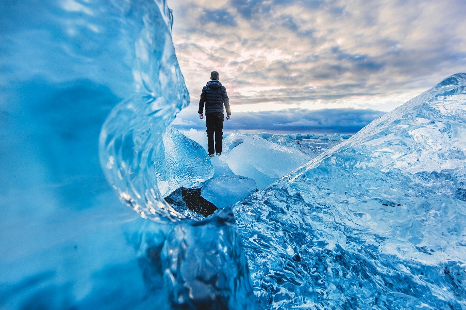 Man water person winter