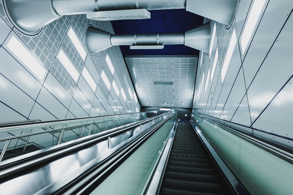 Architecture escalator metro underground