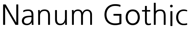 Nanum Gothic Font