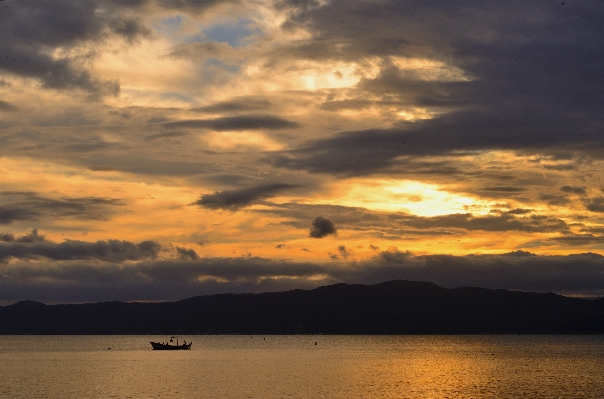 Sea ocean horizon cloud Photo