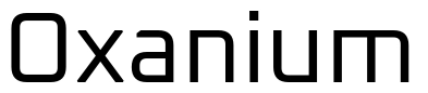 Oxanium Font