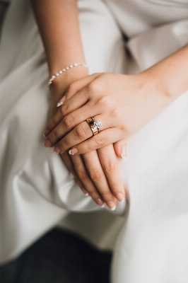 Hand woman ring finger Photo