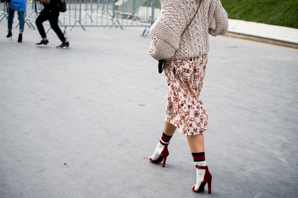 Shoe winter white street Photo