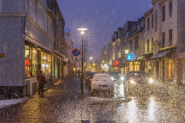 Snow winter road street Photo