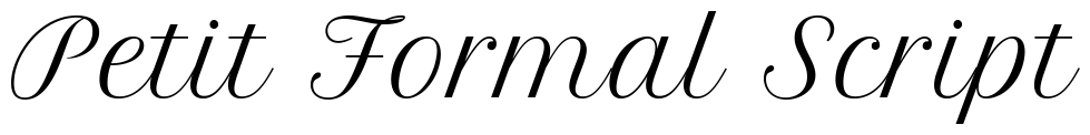 Petit Formal Script Font