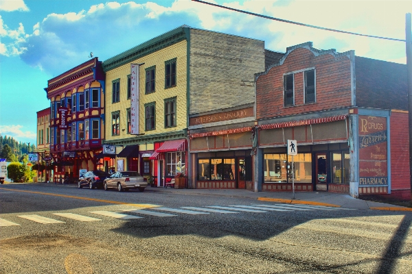 Architecture sun street town Photo