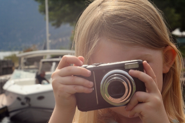 Person girl boat camera Photo