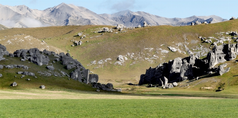 Landscape mountain farm meadow Photo