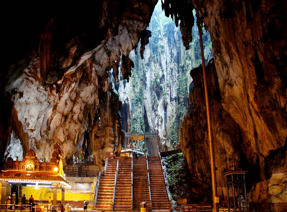 Steps formation cave temple