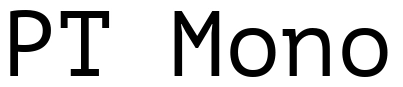 PT Mono Font