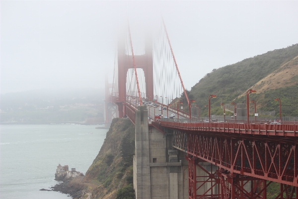 Sea coast fog bridge Photo