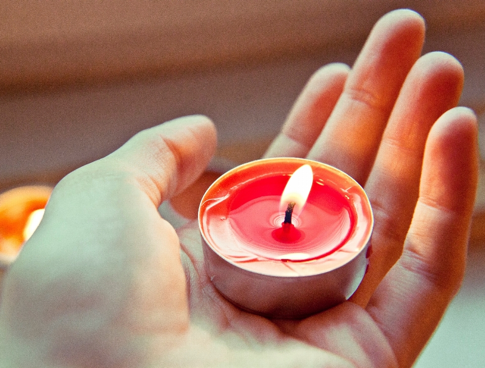 Hand flower petal finger