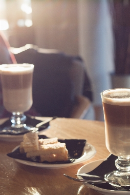 Coffee morning restaurant latte Photo