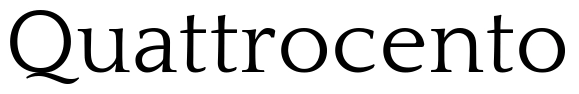 Quattrocento Font