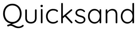 Quicksand Font