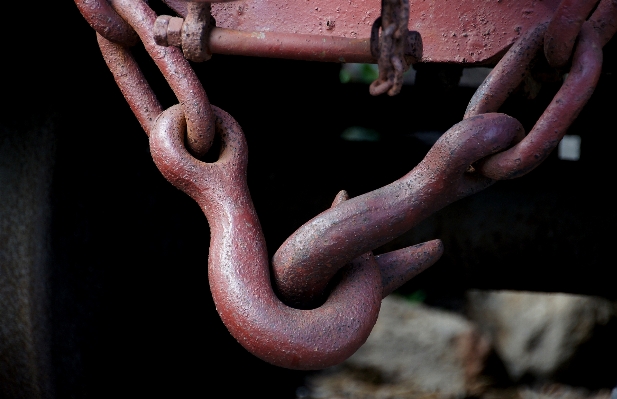 Hand chain steel close up Photo