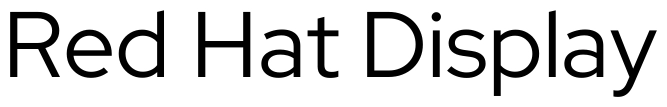 Red Hat Display Font